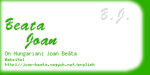 beata joan business card